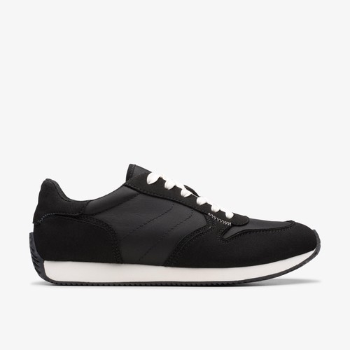 Clarks womens teirra run black - run,