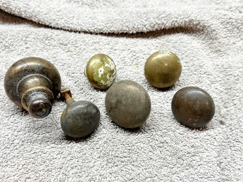 Antique door knobs brass - door, metal