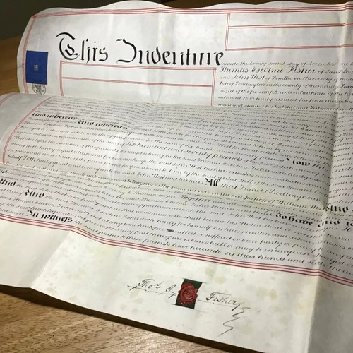 Victorian vellum indenture - victorian,