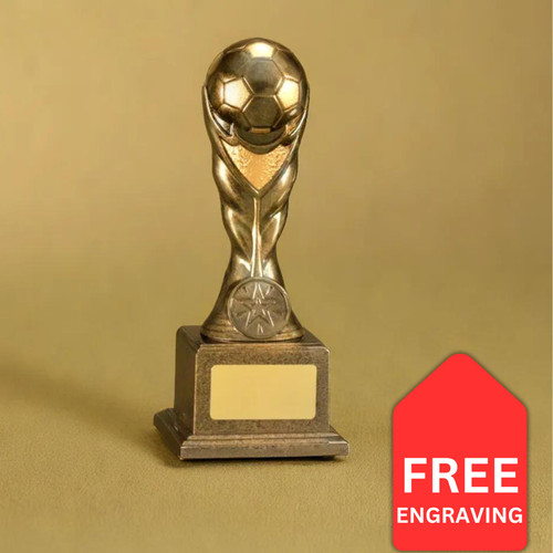 Football trophy with - football, ball