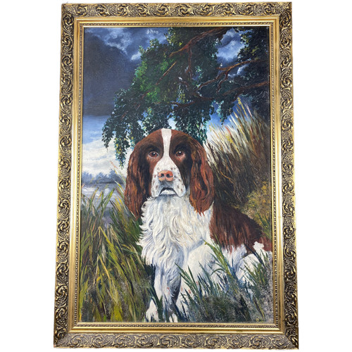 Large framed antique - large, painting