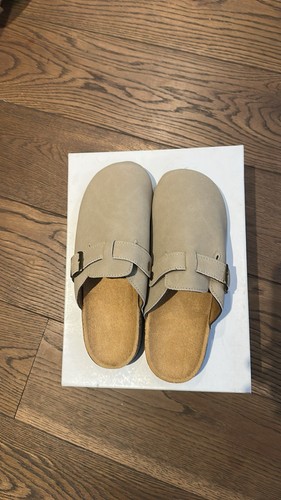 Beige mules for summer - uk, size