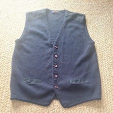 Merino Wool Vest Men's Blue