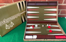 Vintage Petrushkin Backgammon Board Game Competition Set Complete in case & box