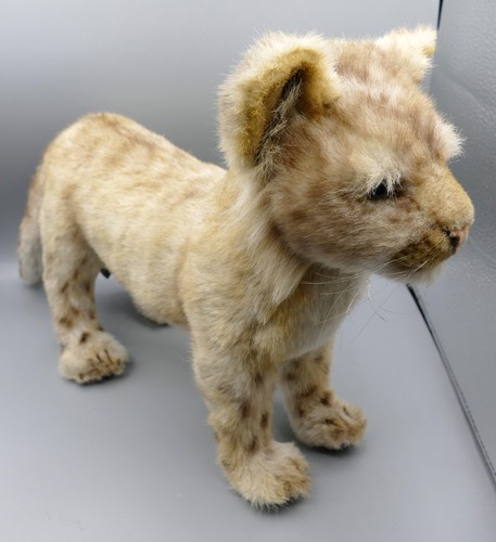 Realistic standing lion - lion, cub
