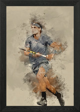Rafael nadal framed wall - wall, art