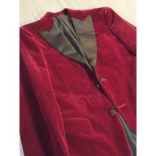 French Eye Red Velvet Blazer