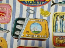 Retro sardine tin - sardine, fish