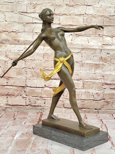 Signed 100 bronze deco nude - signed,