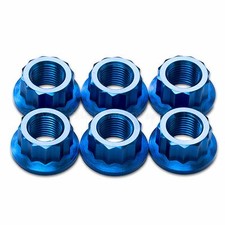 6x Blue Titanium Rear Sprocket