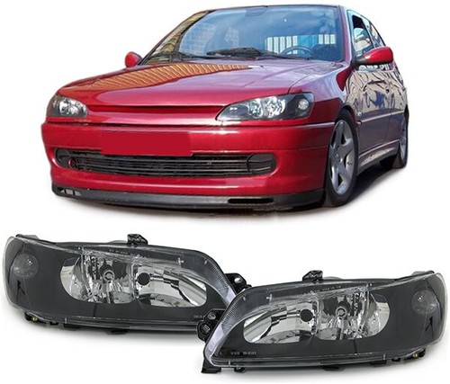 Clear glass headlights black - glass,