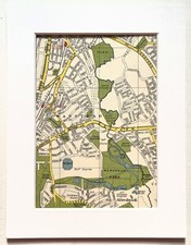 Antique 1940s London Map -