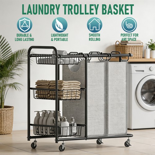 Heavy duty laundry trolley - heavy,