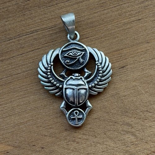 925 silver egyptian scarab - egyptian,