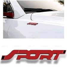 Red Car Metal 3D SPORT Logo Emblem Badge Sticker Trunk Fender Decor Waterproof