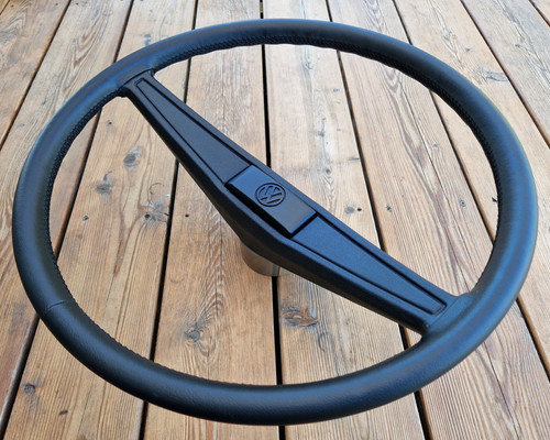 New leather steering wheel - new,