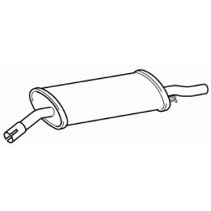 Rear exhaust silencer back - back, box