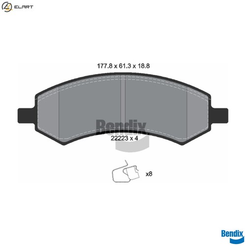 Brake pad set disc - brake,