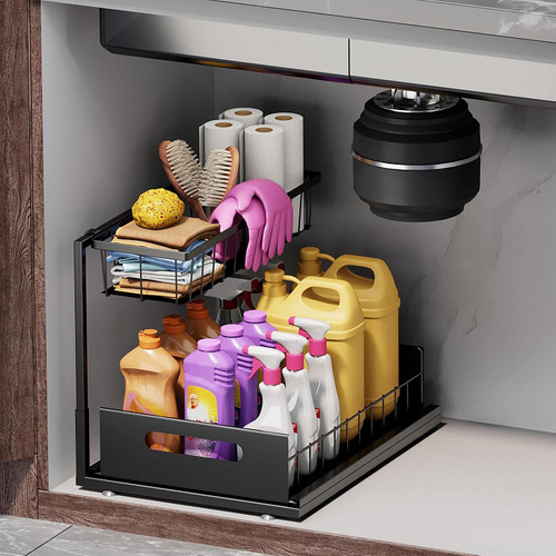 Under sink organizer tier - sink,