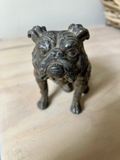 Cold Painted Spelter Antique Bulldog Figurine