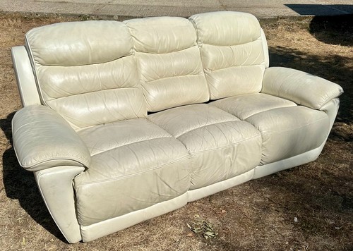 Ivory cream leather seater - ivory,