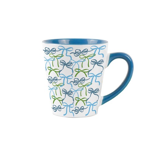 Hand drawn bows blue small - blue,