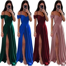 New Satin Off Shoulder