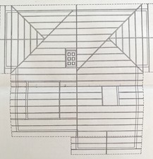 Roof Framing Plan Design Architectural Drawing 1900 Victorian Print DWW2C