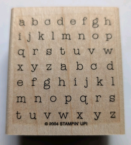 Wood rubber stamp alphabet - wood/rubber,