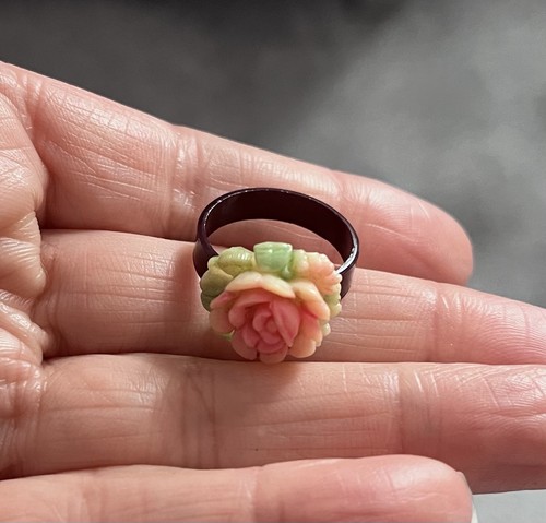 Vintage size floral - l1/2, cameo