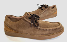 Mens CLARKS Active AIR Brown leather Lace-up Comfort Shoes Size UK 9 G Great