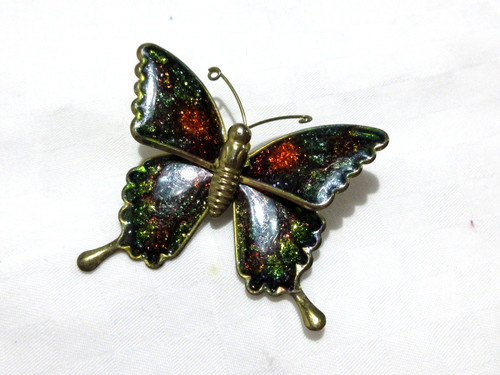 Vintage 70s butterfly brooch
