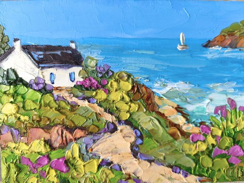 Original oil painting irish - painting,