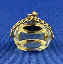 Antique 9K Gold Citrine