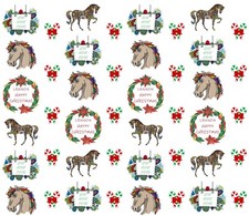 Horse personalised Christmas gift wrapping paper