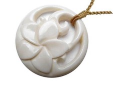 37MM CARVED WATER BUFFALO BONE