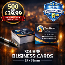 Square business cards 450gsm - square,
