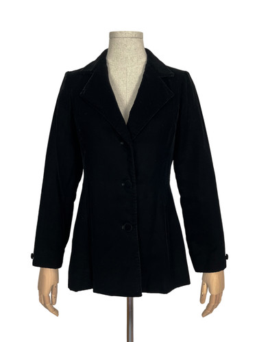Vintage handmade black velvet - black,