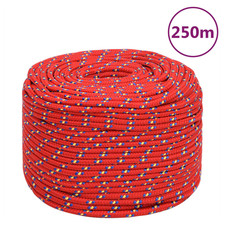 Boat Rope 250m Red 8mm Durable