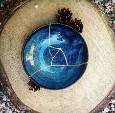 Kintsugi Plate - Empty Blue