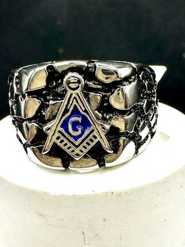 Mens masonic ring silver
