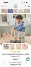My 1st Years Wooden Doll Pram