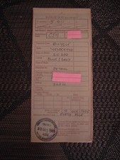 VELOCETTE LE Mk2 200cc 1955 MOTORCYCLE OLD LOG BOOK MEMORABILIA COLLECTABLE