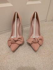 TED BAKER Hyana Moire Satin Bow Court Shoe Dusty Pink Size UK 5 EU 38 RRP £135