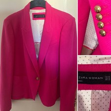 ZARA Pink Textured Blazer with