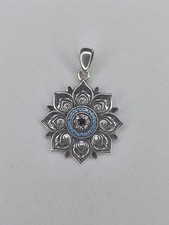 Lotus Evil Eye Pendant 925