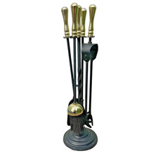 Fire Companion Set Black Brass