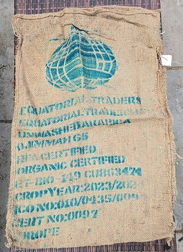Jute empty coffee - jute, opened