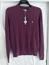 Jack Wills Marlow Cable Crew Neck Cotton Jumper Mens Medium