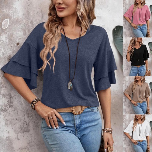 Ladies casual loose - ladies, ruffles